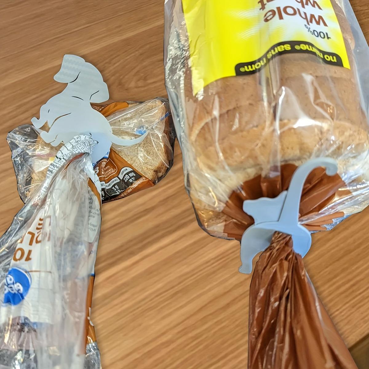 Dog-Themed Food Bag Sealing Clips, Plastic Bag Sealer, Moisture-Proof Dustproof Kitchen Organizer, Plastic Material, Ideal for Bread Snacks Storage, Set of 2