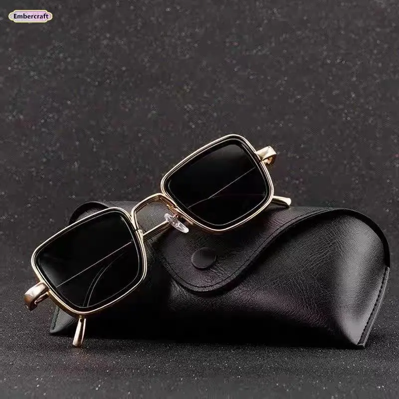 Men's Vintage Square Full-Rim Polarized Sunglasses - Classic, Contemporary, Box-Shaped Frames with Thick Frames, Metal Details, Lightweight Durability, UV Protection for Driving, Daily Wear, Men's Sunglasses, Box-Shaped Men's Sunglasses
