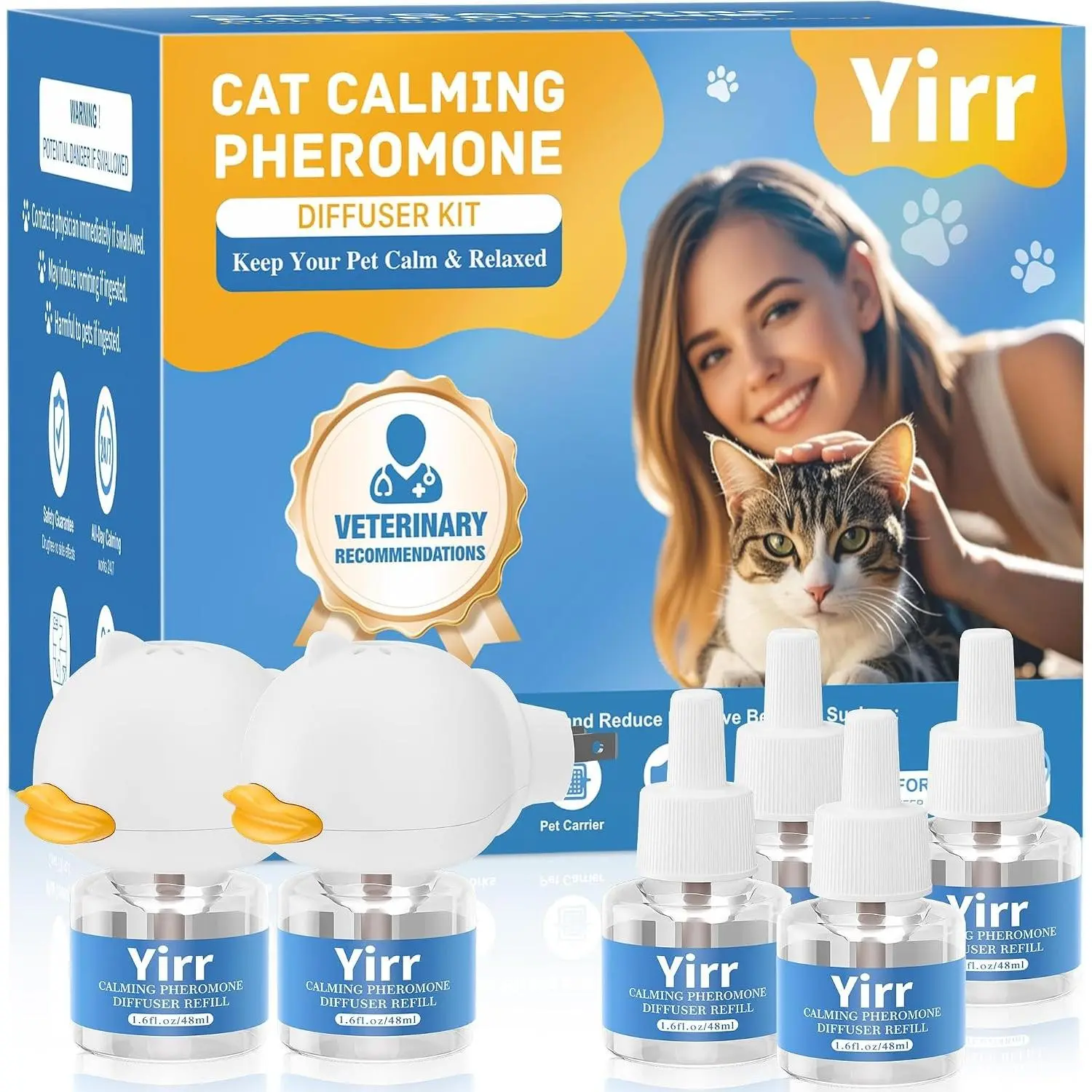 120-Day Cat Calming Pheromone Diffuser Kit with 3 Refills