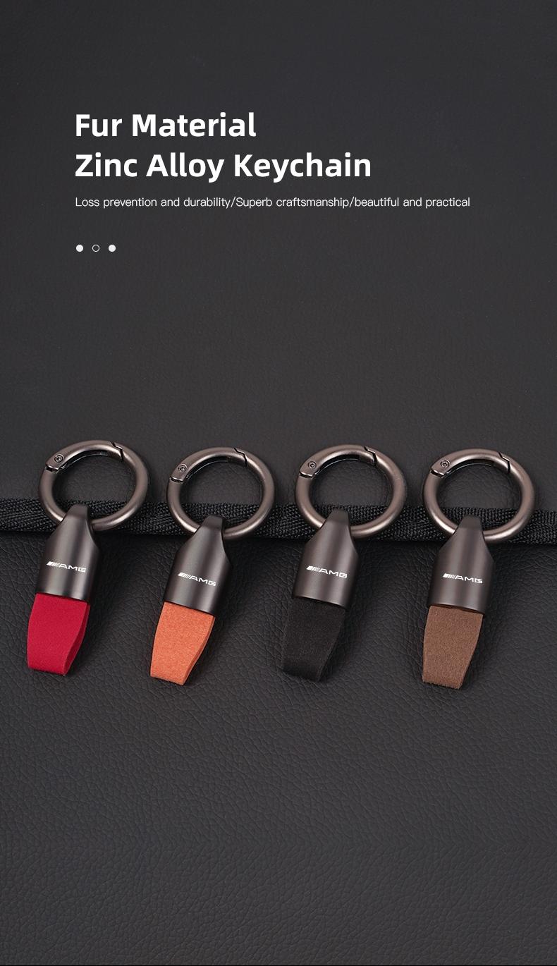 Zinc Alloy Leather Car Key Chain Strap Keyring For Mercedes Benz AMG GLE GLS CLA CLE GLC CLS GLA W223 W213 W206 W464 W247 W167 W166 W222 W205 W204 W177 W246 W212 W221 W463