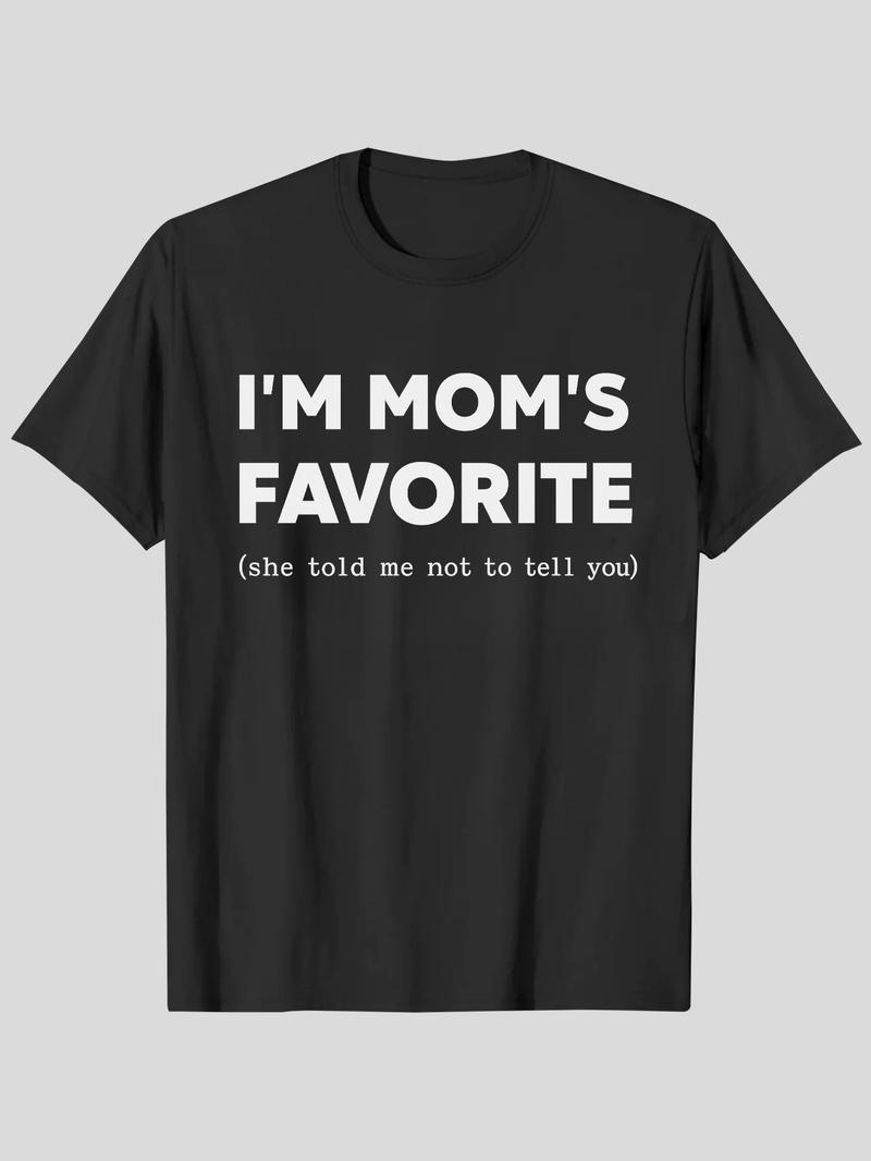 Funny Moms Favorite Son Daughter I'm Mom's Favorite T-Shirt Golf Gift for Men and Women Summer Wear
