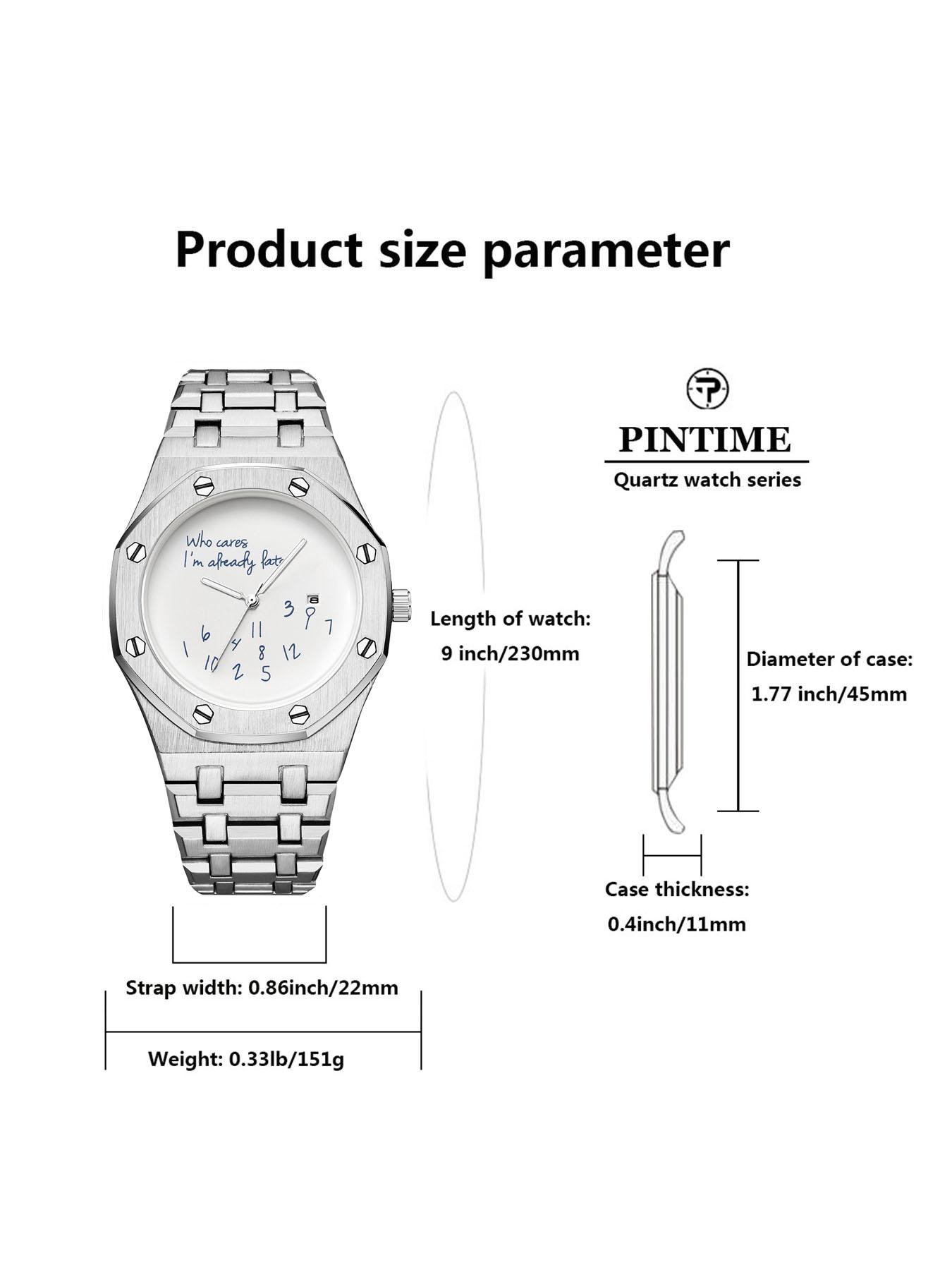 Men's Steel Band Watch, Round Dial Design, Graffiti Number Pattern, Casual Vintage Fashion, High-End Men's Watch, Trendy Gift Recommendation, Quartz Watch