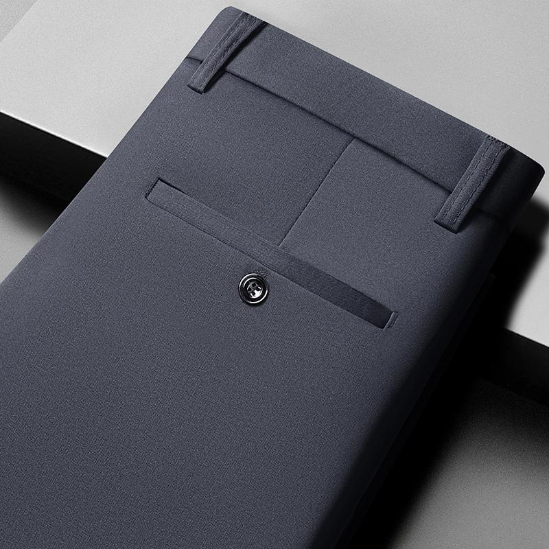 3-Pack Men's Casual Loose Straight Leg Stretch Dress Pants, Wrinkle-Free Comfortable Trousers, Ideal for Work and Weekend Wear