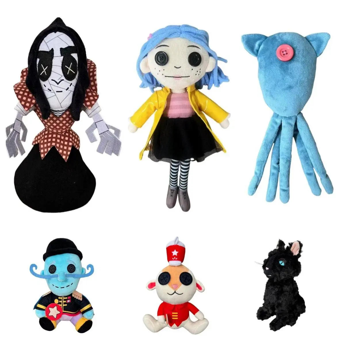 28cm Coraline Plush Stuff Cartoon Figure Kawaii Doll Soft Pillow Ugly Kids Cute Collectible Dolls Decoration Toys Birthday Gifts