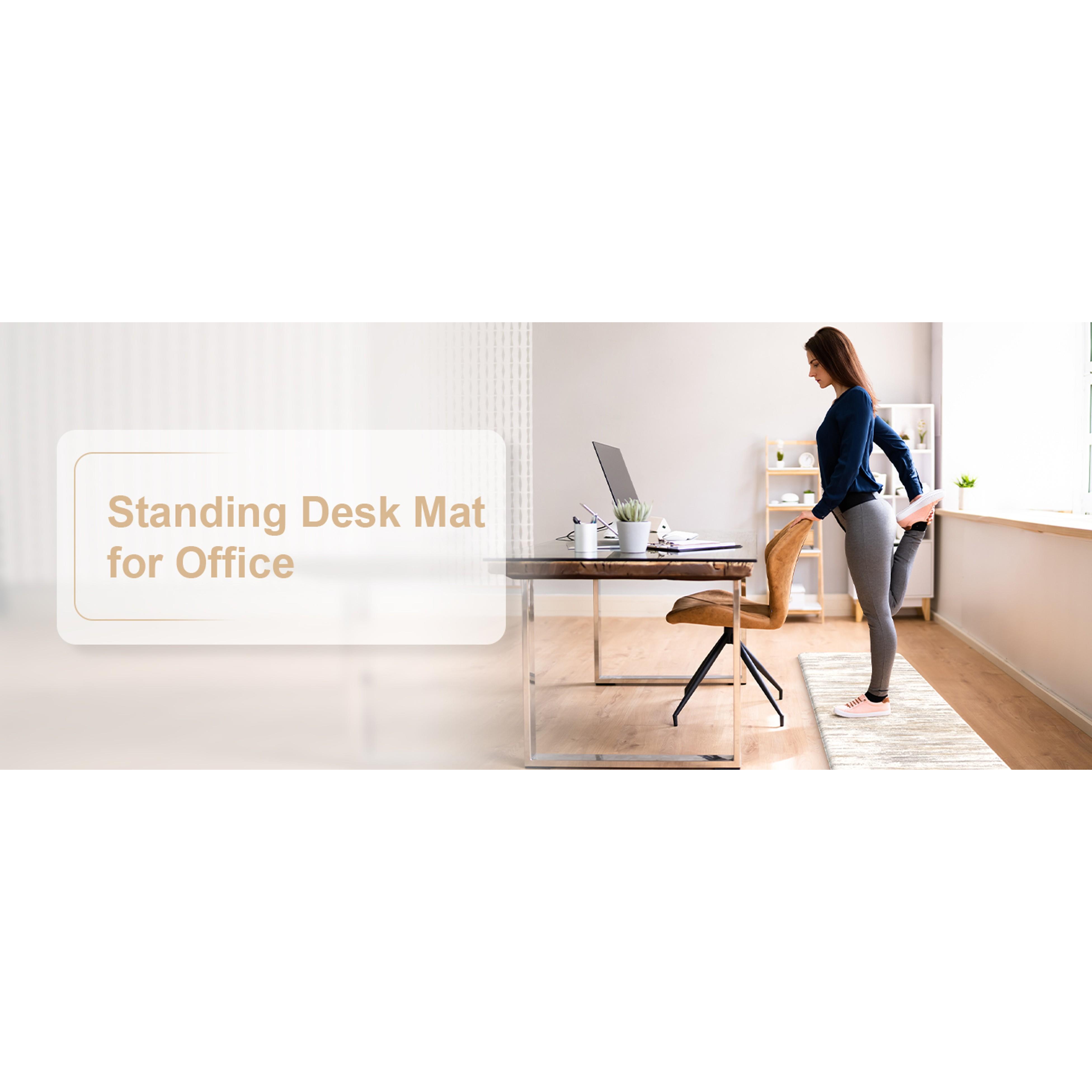 Anti Fatigue Kitchen Mats for Floor 2 Piece, Cushioned Abstract Kitchen Rugs,Memory Foam Kitchen Floor Mats, Standing Desk Mats for Laundry, Office, Sink Light Brown Multi 17"x47"+17"x29"
