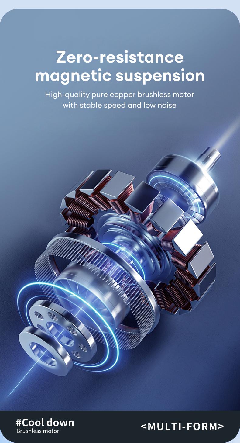 MGALL UF07 Magnetic Bracket Mini Fan – Lightweight & Portable, 360° Full-Area Air Supply, 3-Speed Instant Cooling, Adjustable Hose for Precise Airflow, Silent Operation, Handheld Air Conditioner for a Cool Summer