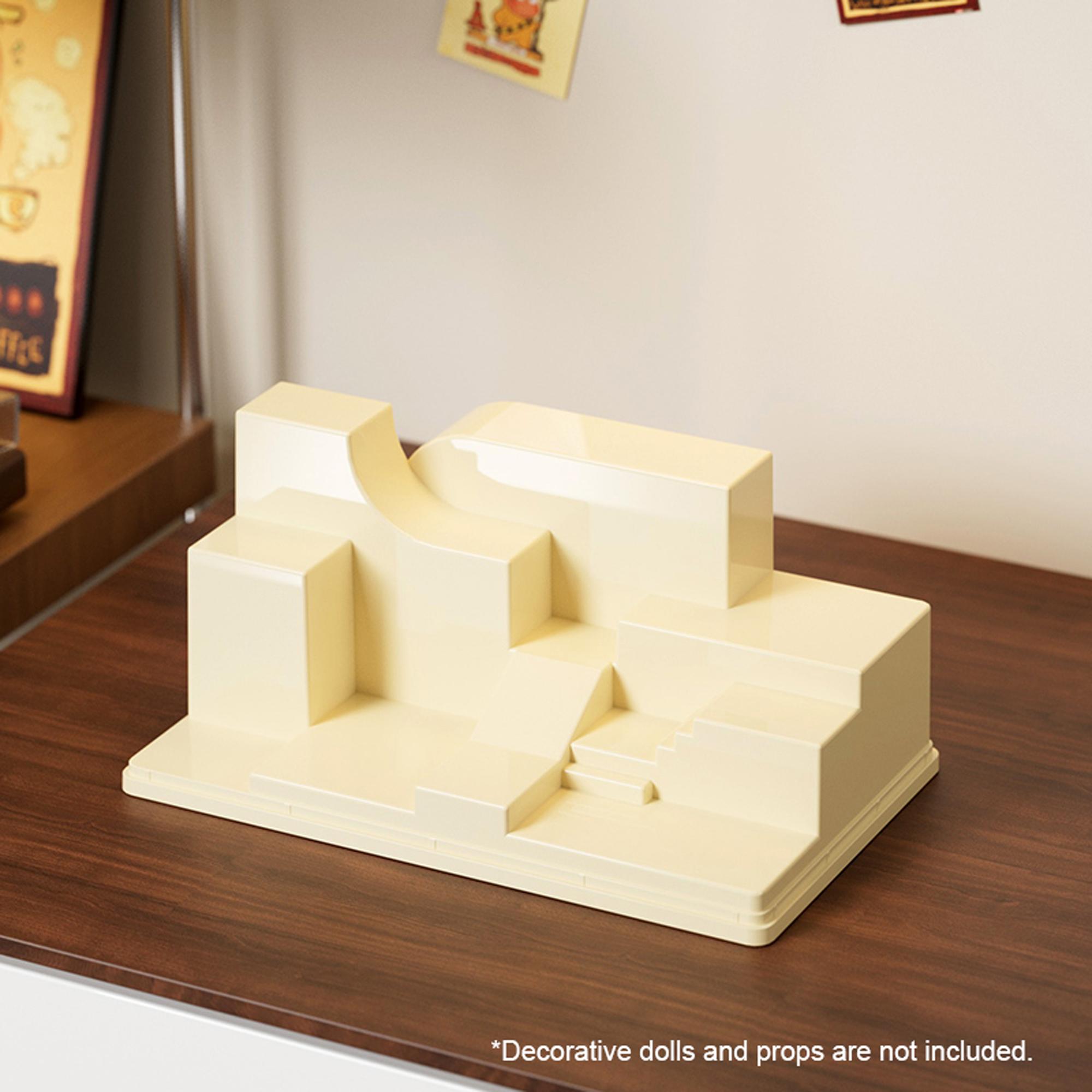 Figure Doll Storage Display Case, Dustproof and Moisture-Proof, 3D Structure, Suitable for LABUBU, Skullpanda, DIMOO, HIRONO, MOLLY Collectibles, Desktop Storage Box