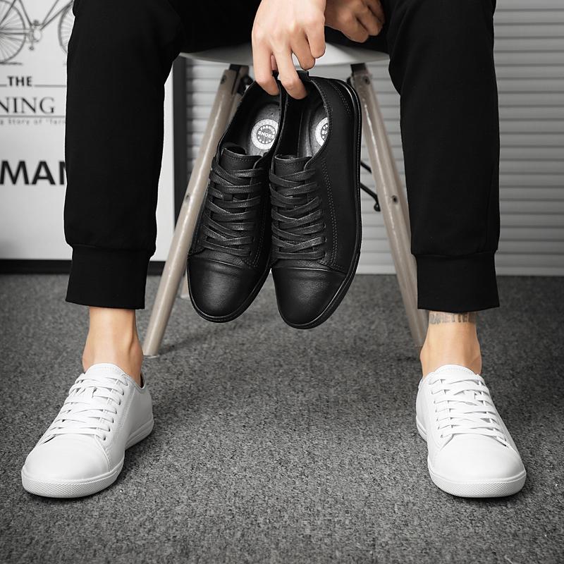 Men & Women High-End Cow Leather Shoes, Lightweight Soft Sole Non-Slip Footwear, Versatile Casual  for Daily Wearfor All Seasons