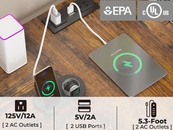 SEDETA 94.5" Home Office Desks, Computer Gaming Desk with Storage, LED Lights, Power Strip with USB, Keyboard Tray & Monitor Stand, Extra Long Double Desk for 2 Person