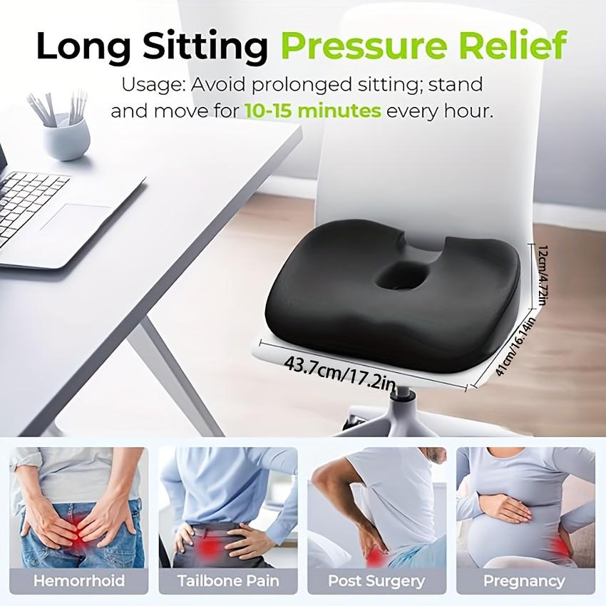 Innovative Donut Pillow Hemorrhoid Scientific Center Hole Tailbone Cutout, Donut Seat Cushion for Tailbone, Sciatic Nerve Pain, Post-Surgery Sitting