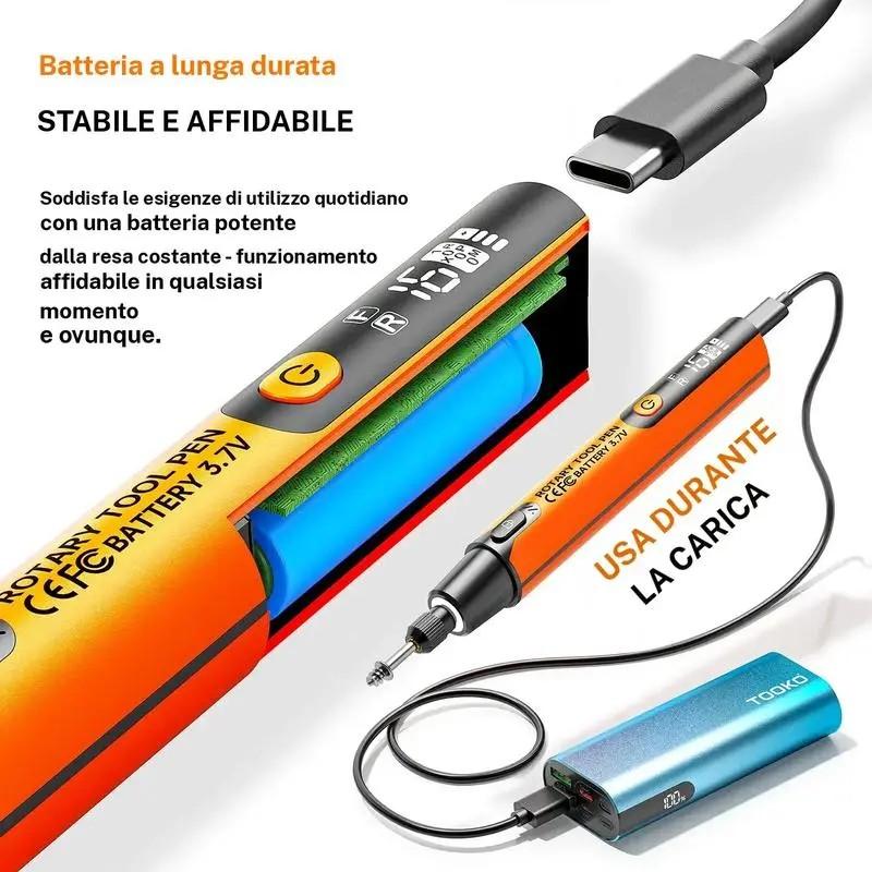 39-Piece USB Polishing Electric Tool Set, Car Polisher, Cordless Drill Bits, USB Rotary Kit for Wood Metal Gemstone Grinding & Polishing