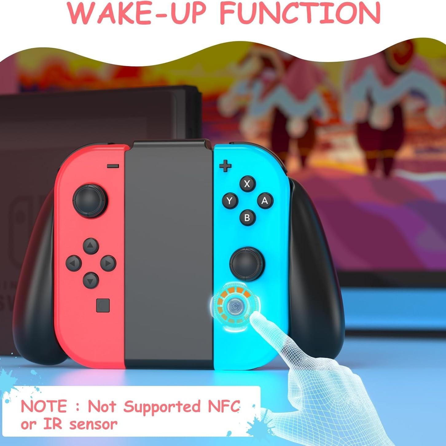Wireless Controller for Game Handheld, Compatible with Switch Lite Oled, Dual Vibration Function, Cool Replacement Accessory