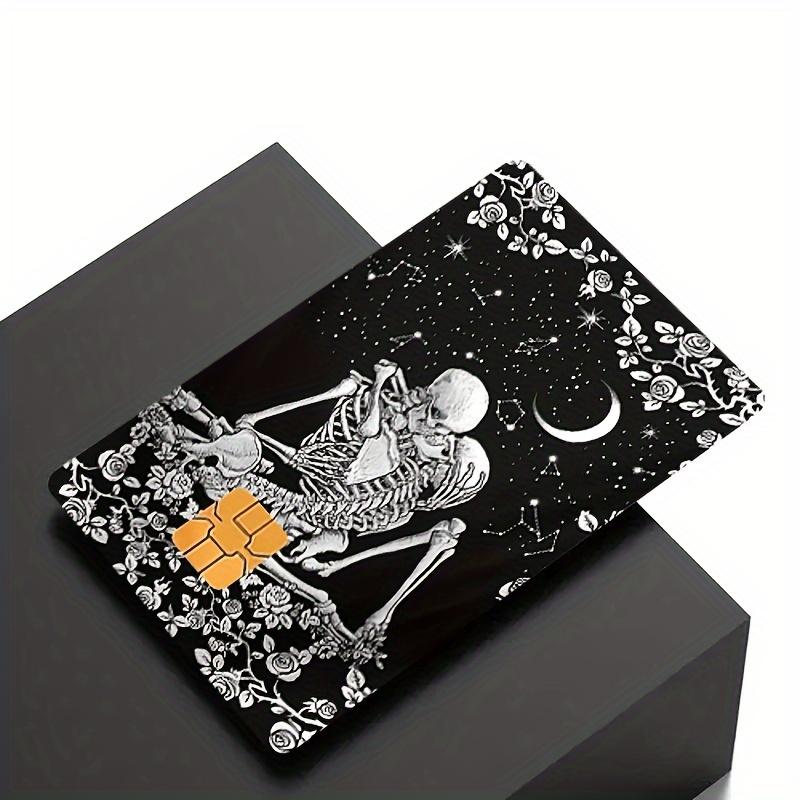 Kissing Couple Skull Stickers for EBT, Transportation, Keys, Credit Cards, Debit Cards, Bank Cards, Bubble-Free, High-Quality, Suitable for Small Chip Cards