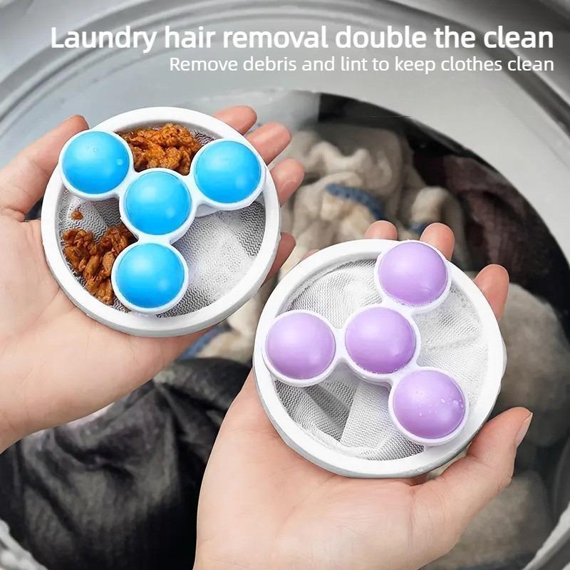 3 pieces/washing machine hair filter - floating lint trap, no power required, commercial cleaning, laundry mesh bag, durable material, easy to use, suitable for household laundry, ideal for all users