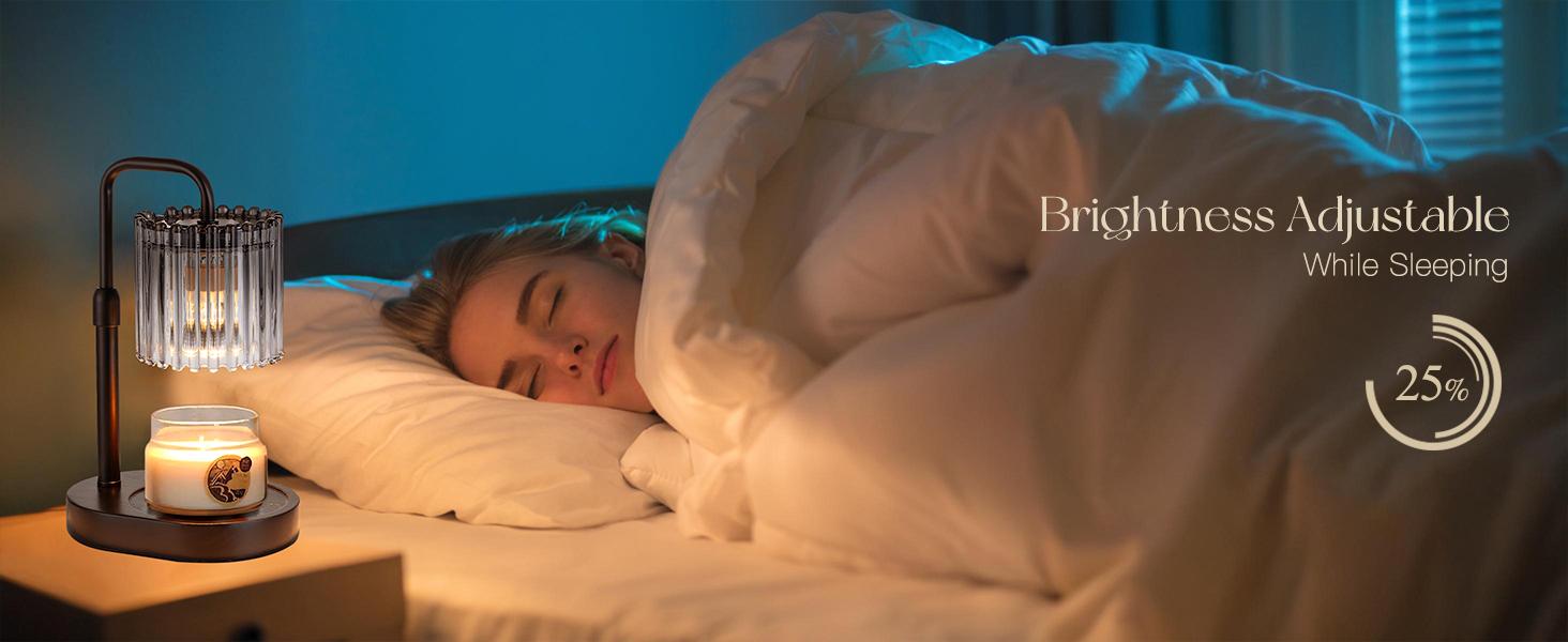 Crystal Vertical Stripe Candle Warmer Lamp with Timer, Height Adjustable Wax Melt Dimmable with 2 Bulbs Modern Bedroom Decor for Women, Home Decoration Home Accessories, Valentine's Day Gift