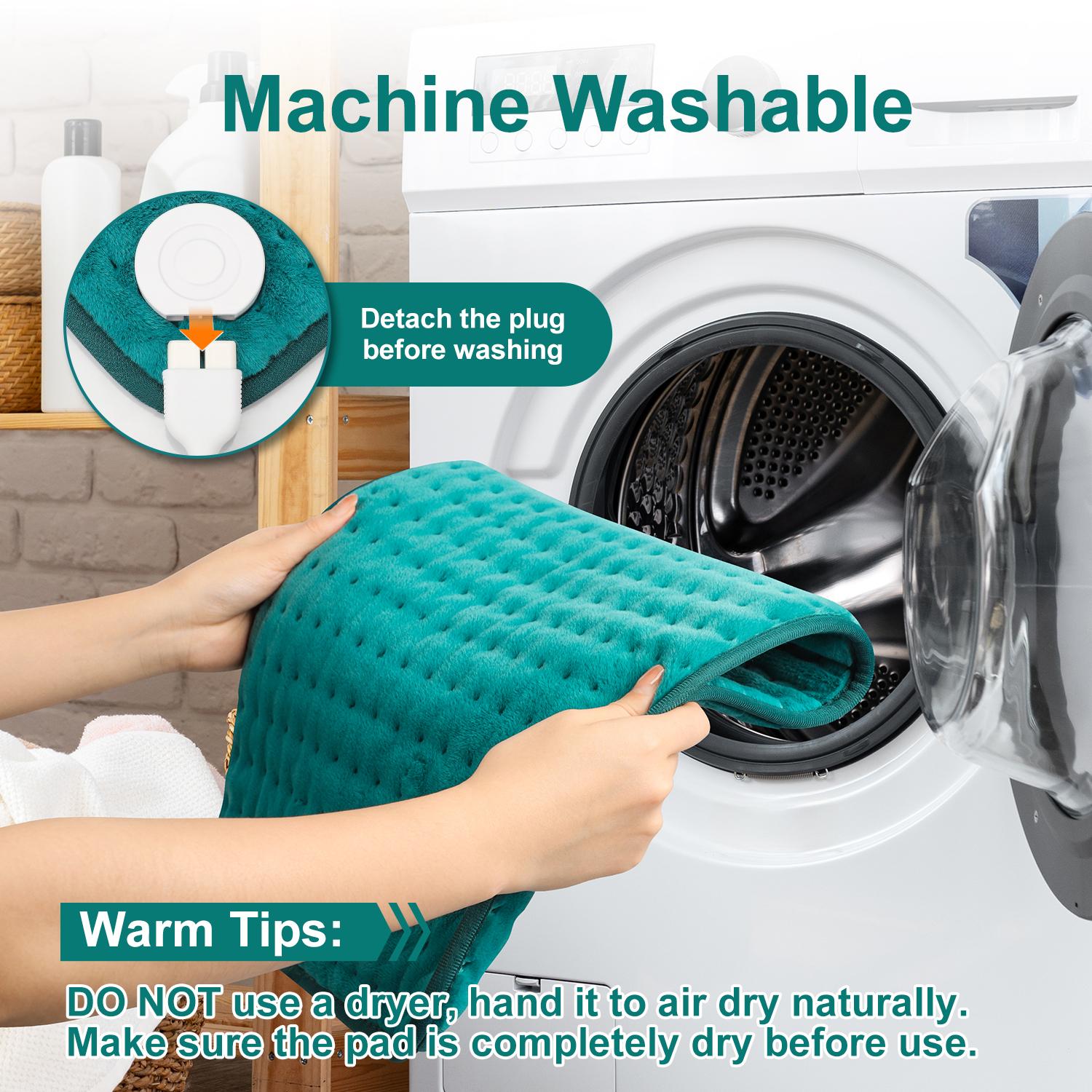 Heating Pad for Period Cramps & Back Pain Relief, 24" x 12" Electric Heated Pad for Leg, Knee, Waist and Shoulder, 6 Heating Settings & 4 Timer Power-Off, Christmas Gifts for Dad Mom