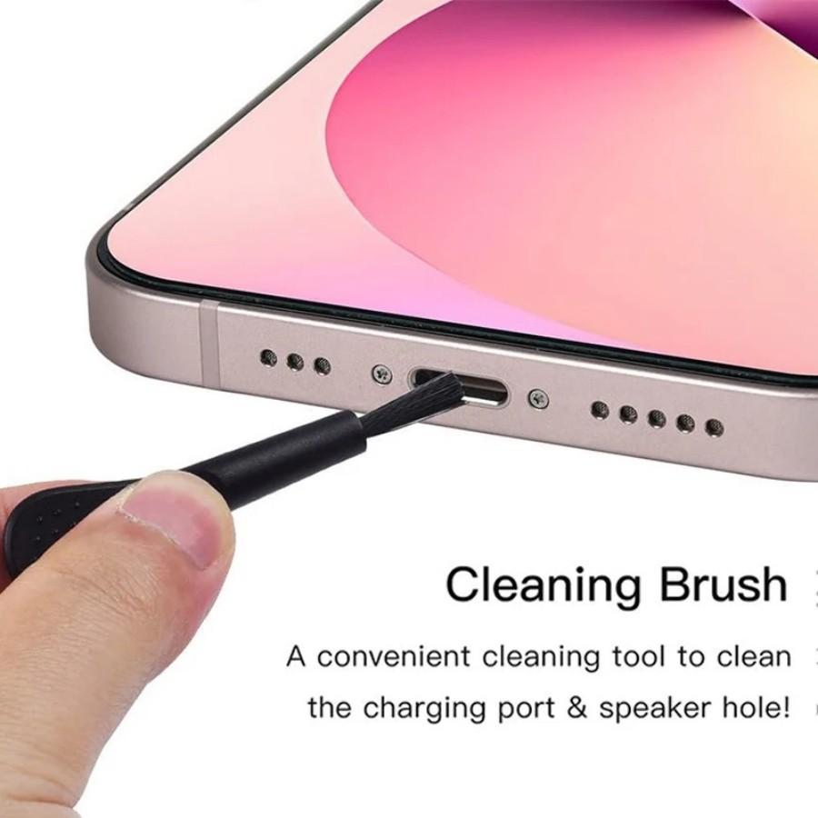 Multifunctional Phone Charging Port Cleaning Brush, Dustproof Mini Soft Round Brush, Bendable Shower Hole Cleaner, Mobile Phone Dust Cover