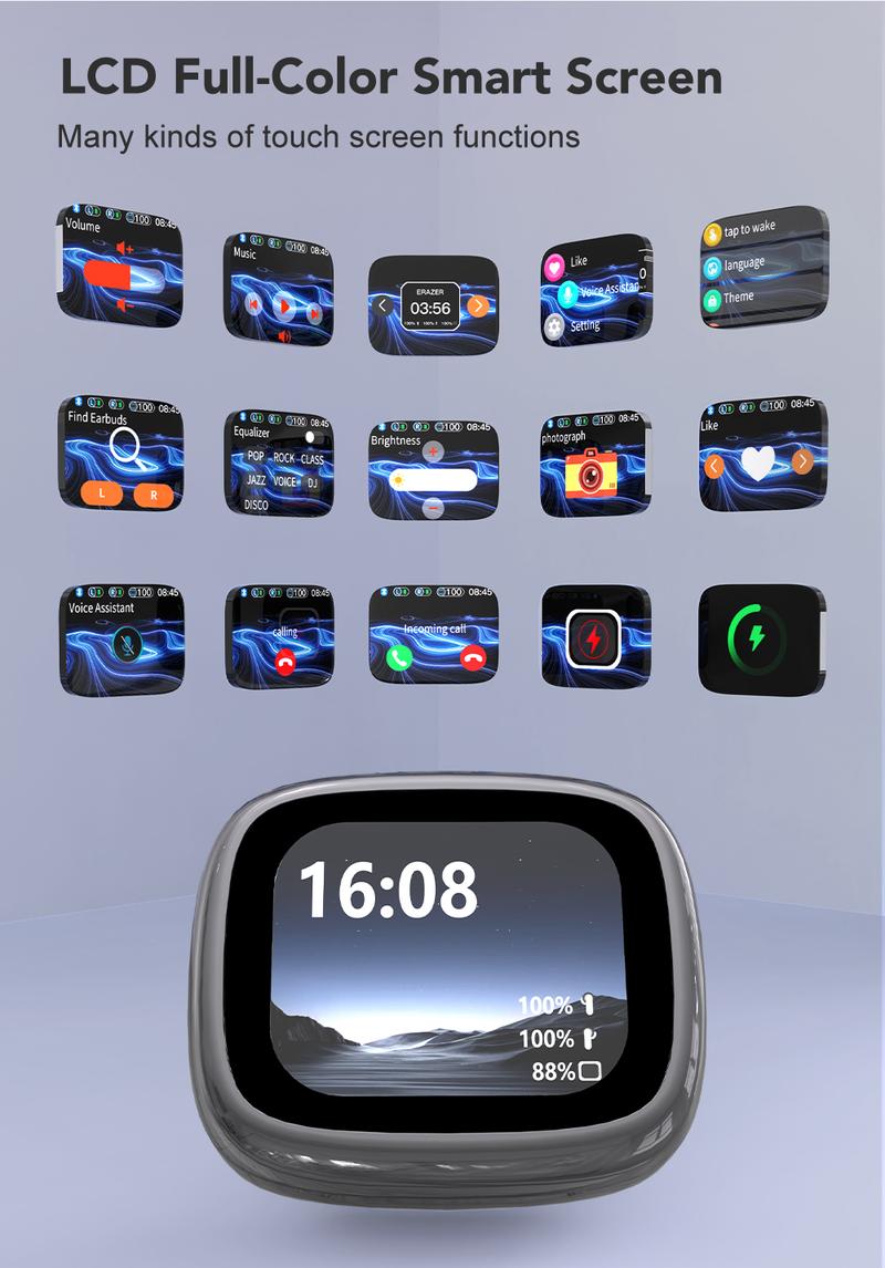 ERAZER XF28 Translation Wireless Earbuds, Clip-On Ear Headphones, Supports Real-Time Translation in 134 Languages With APP, Bluetooth 6.0 Earphones, Audio Wireless Earbuds for Music & Phone Calls,Waterproof Sports Electronic Headphones with Long Endurance