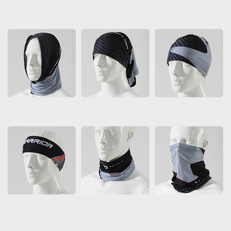 High-Style Ethnic Print Ice Feel Sunscreen Mask, 100% Polyester Seamless Breathable Neck Cover, Outdoor Summer UV Protection