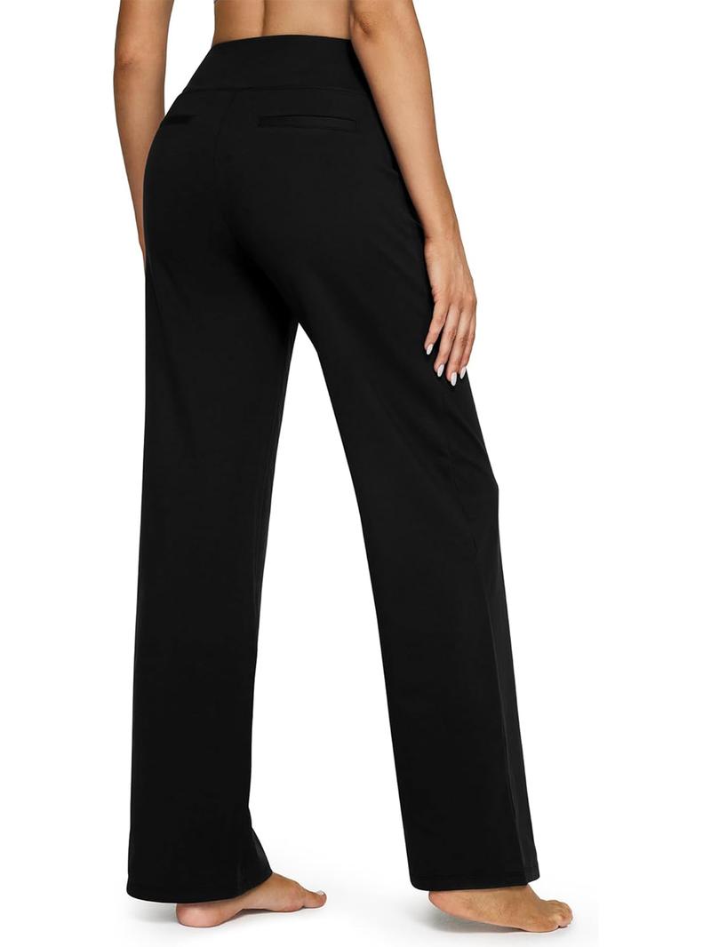 2026 Women's Casual Business Dress Pants, Stretchy High Waist Wide Leg Trousers, Work Office Wear with Pockets, Stylish & Comfortable