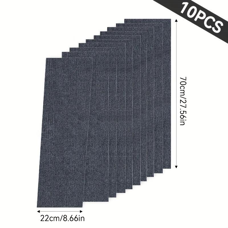 10-Pack Self-Adhesive Non-Slip Stair Mats, 70cm X 22cm, Durable Safety Rugs for Home & Pets, Easy Installation, Secure Steps