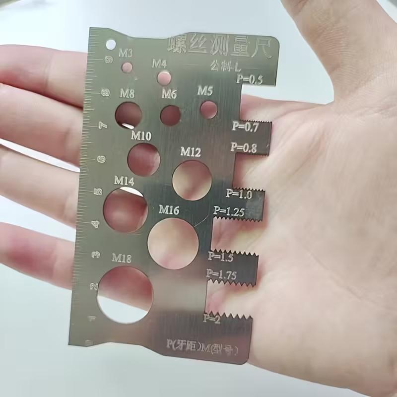 1pc Metal Solid Screw and Bolt Measuring Caliper, Durable Precision Tool for Accurate Thread and Distance Measurement, Ideal Father's Day Gift