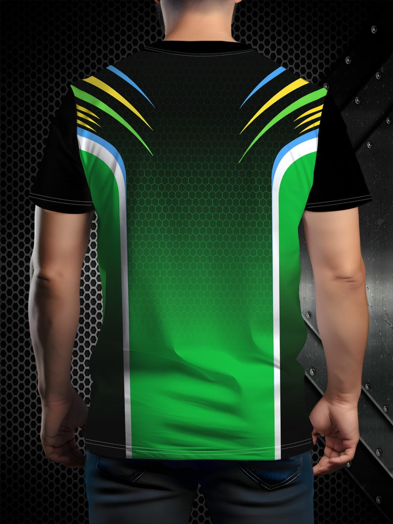 Fashion Trendy Sporty Unisex Casual Short Sleeve T-Shirt, Gradient, Summer Streetwear, Quick Dry, Breathable, Comfortable