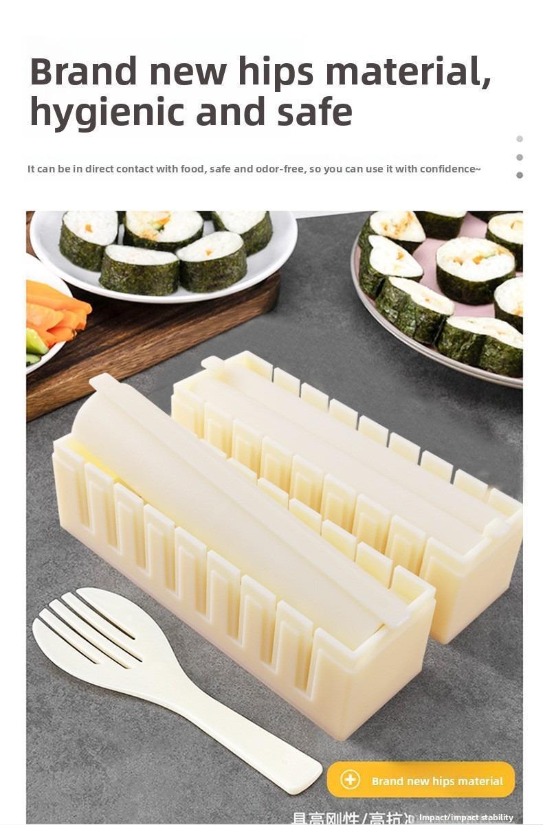 Sushi Mold Household Sushi Tool Set with Seaweed Rice Roll Maker and Nori Complete Kit for Easy Home Cooking