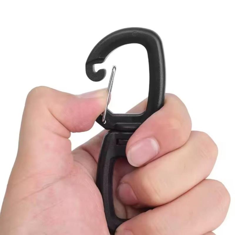 Outdoor multi-functional double hook set of 2 | Convenient keychain, 360° rotating 8-shaped hook, double clip quick buckle, essential for outdoor explorers, perfect for Valentine's Day, birthdays, and outdoor trips | Material: POM, color: ,