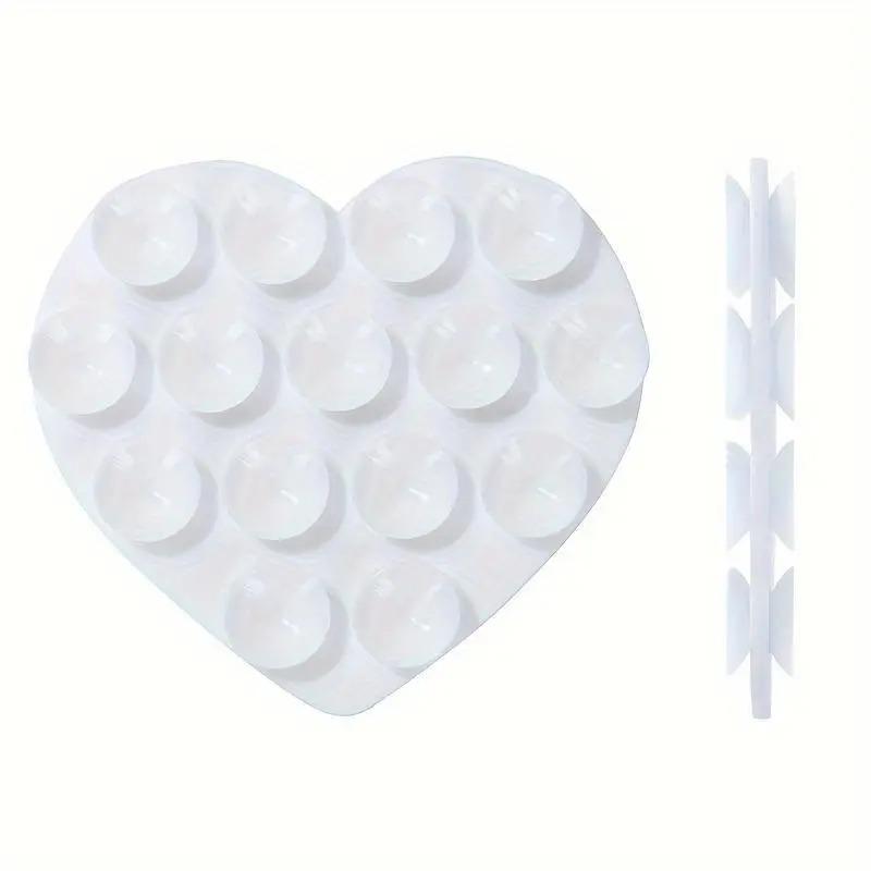 Heart-Shaped Silicone Suction Cup Holder - No-Drill Strong Adhesive Multi-Color Phone Stand for Home, Desk, Bathroom, Kitchen - Hands-Free Viewing & Video Calls, Decorative Accessory, Playful Design, Robust Construction, Durable Suction Cups, Bathroom