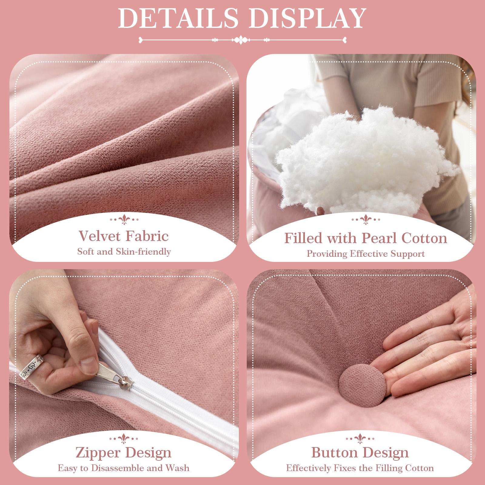 Pink Large Headboard Pillow for Bed Triangular Wedge Pillow Cushion Position Support Reading Pillow Pink Bedroom Accessories Back to School