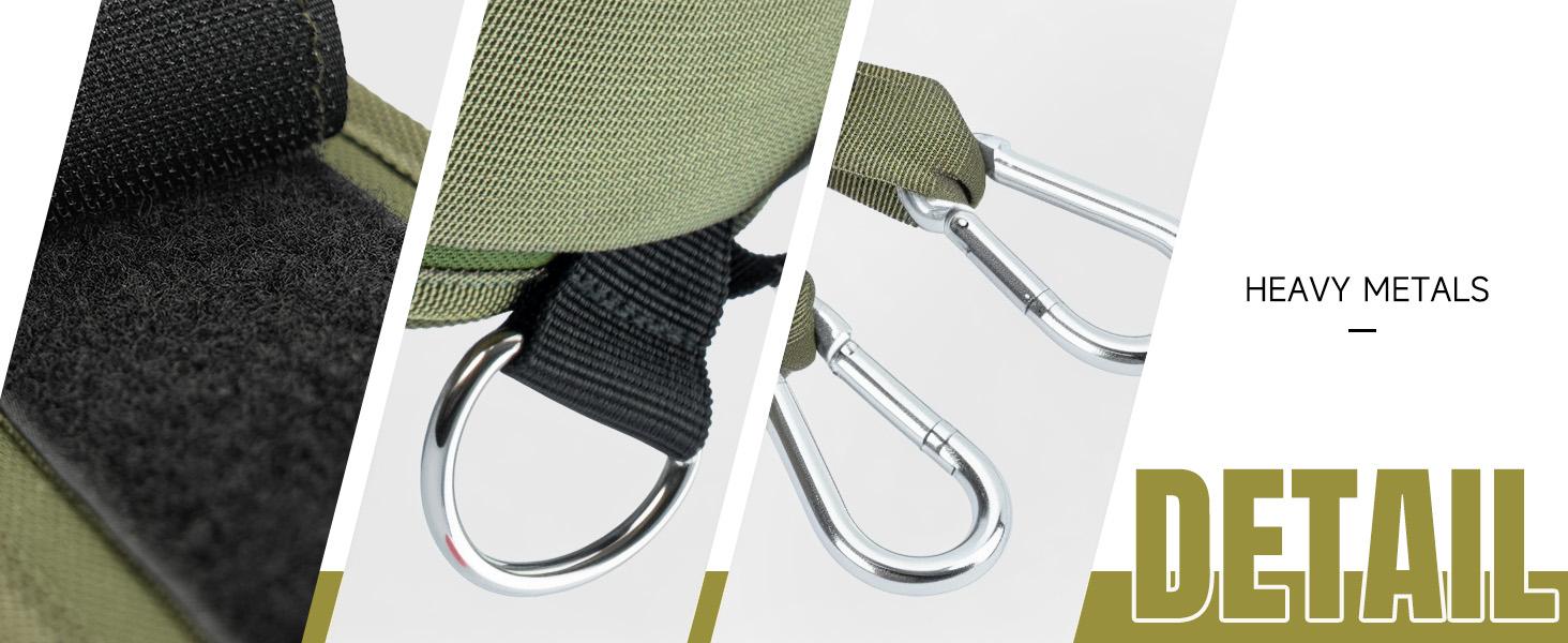 MANUEKLEAR 2-in-1 Weightlifting Belt & Dip Belt with 36.7 IN Rope, Double-Layer Weight Lifting Belts, Powerlifting Gym Weighted Belt for Pull Up Squat