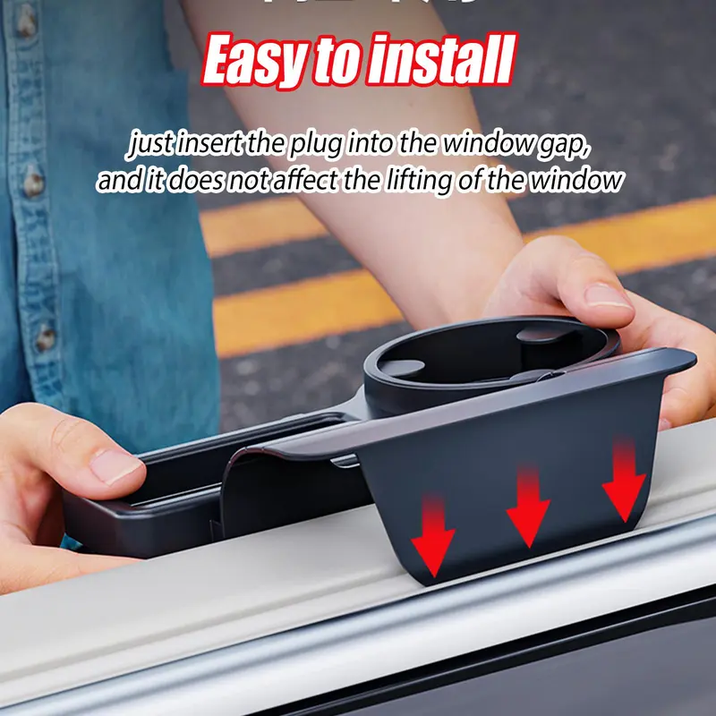 Window-edge mounting design for car door organizer