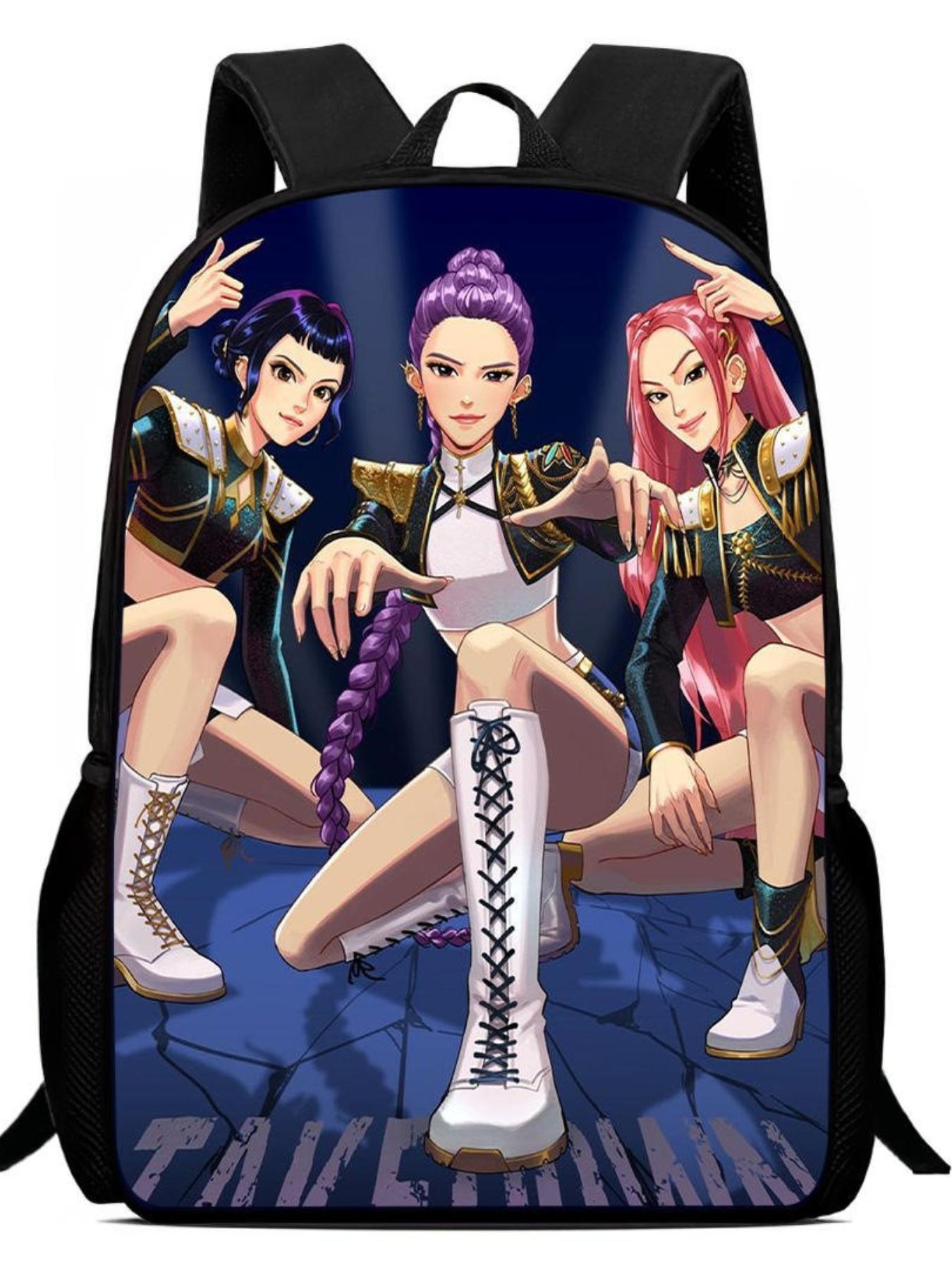 K-Pop Demon Hunters Concert Style Backpack, High Aesthetic Student Bag, Anime Merchandise Dual Shoulder Bag, Trendy School Bag