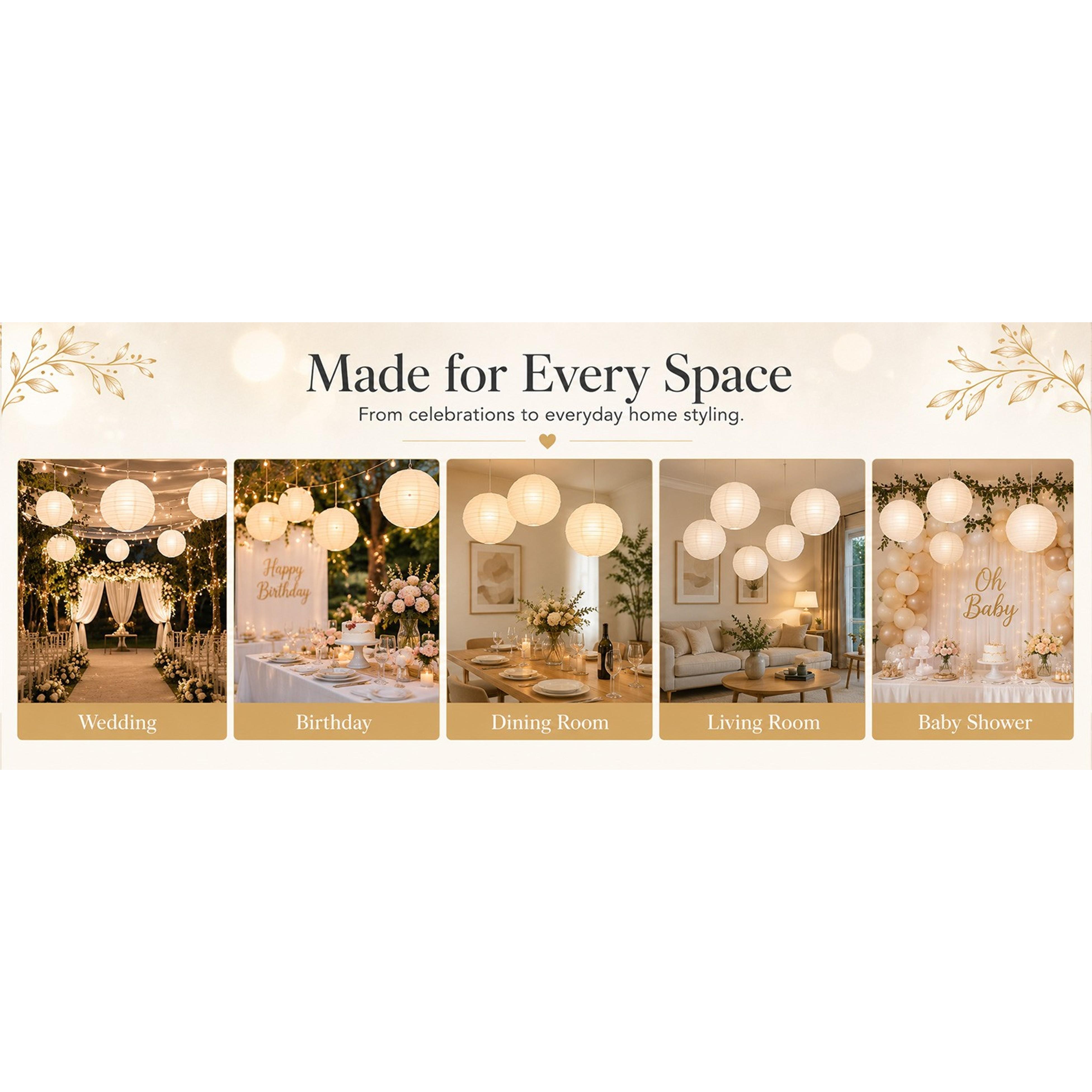 12 Inch White Round Paper Lanterns (10 Pack) - Chinese Lanterns for Hanging Décor, Wedding & Party DecorationsGift 12 Inch White Round Paper Lanterns (10 Pack) - Chinese Lanterns for Hanging Décor, Wedding & Party DecorationsGift