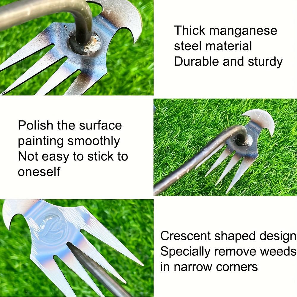 Manual Manganese Steel Weeding Tool, 4 Teeth Root Puller, Garden Hand Tool for Yard and Garden, Pine Soil Hoe, Garden Tools, Garden Supplies