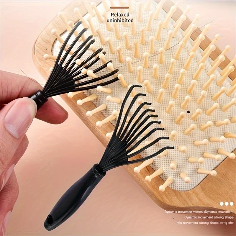 2-Piece Comb Cleaning Set, Mini Hairbrush Cleaner Claw, Comb Dehairing Tool, Essential Grooming Accessories for Smooth Hair Care