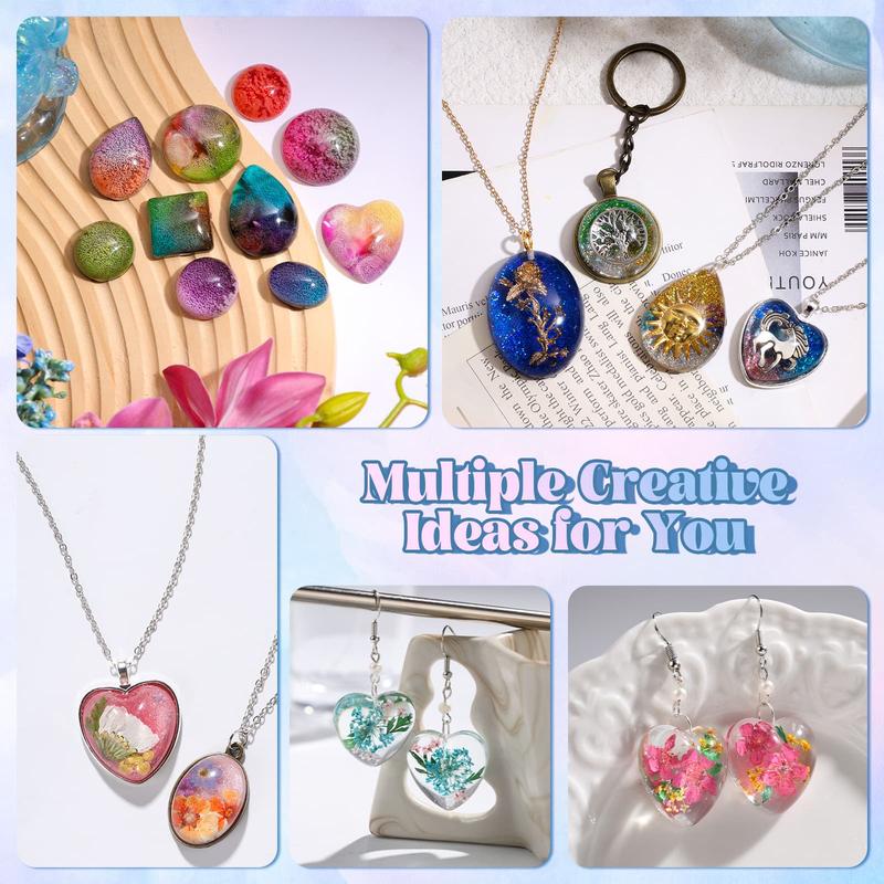 Cabochon Gems Resin Molds, 36 Cavities Thicker&Shiny UV Resin Molds Jewelry with 16 pcs Pendant Trays, Epoxy Molds for Beginner, jewelry making kits for Pendant,Earrings,Necklace,Keychains - LET'S RESIN Cabochon Gems Resin Molds, 36 Cavities Thicker&Shiny UV Resin Molds Jewelry with 16 pcs Pendant Trays, Epoxy Molds for Beginner, jewelry making kits for Pendant,Earrings,Necklace,Keychains - LET'S RESIN