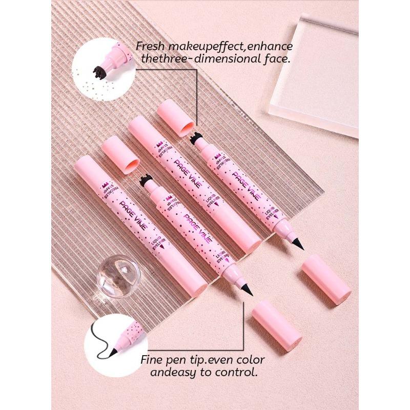 PAGE VINE Natural Freckle Pen Double Head Eyeliner Long Lasting Easy Coloring Makeup Freckle Eyeliner