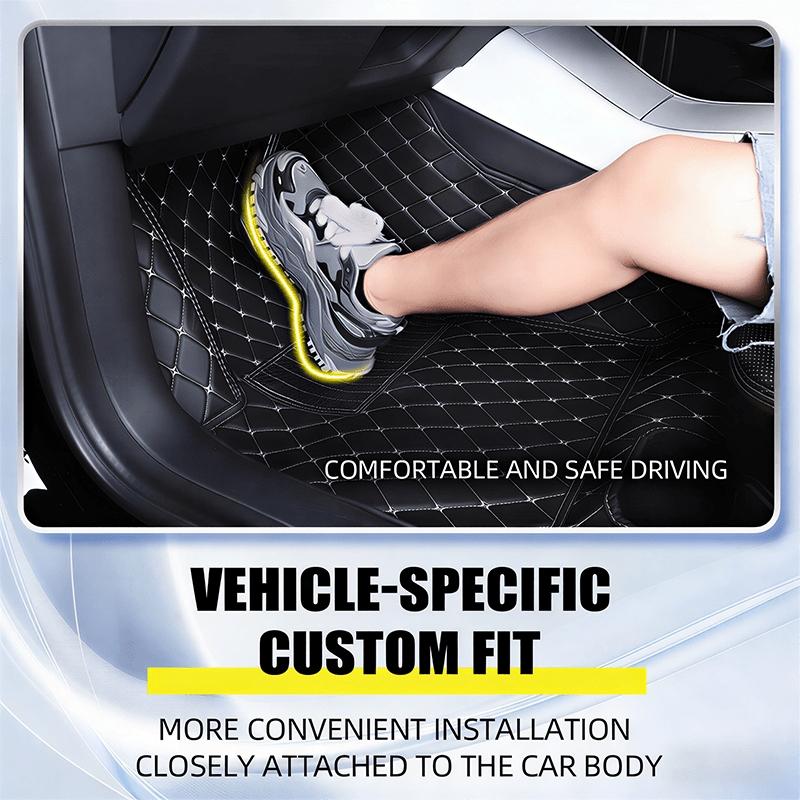 For BYD Seal 06 EV/DM-i PU leather left-hand drive car floor mat, 360 degree protection, car interior accessories, suitable for heavy weather, quick disassembly, cleaning and installation for daily use Automotive floor mats