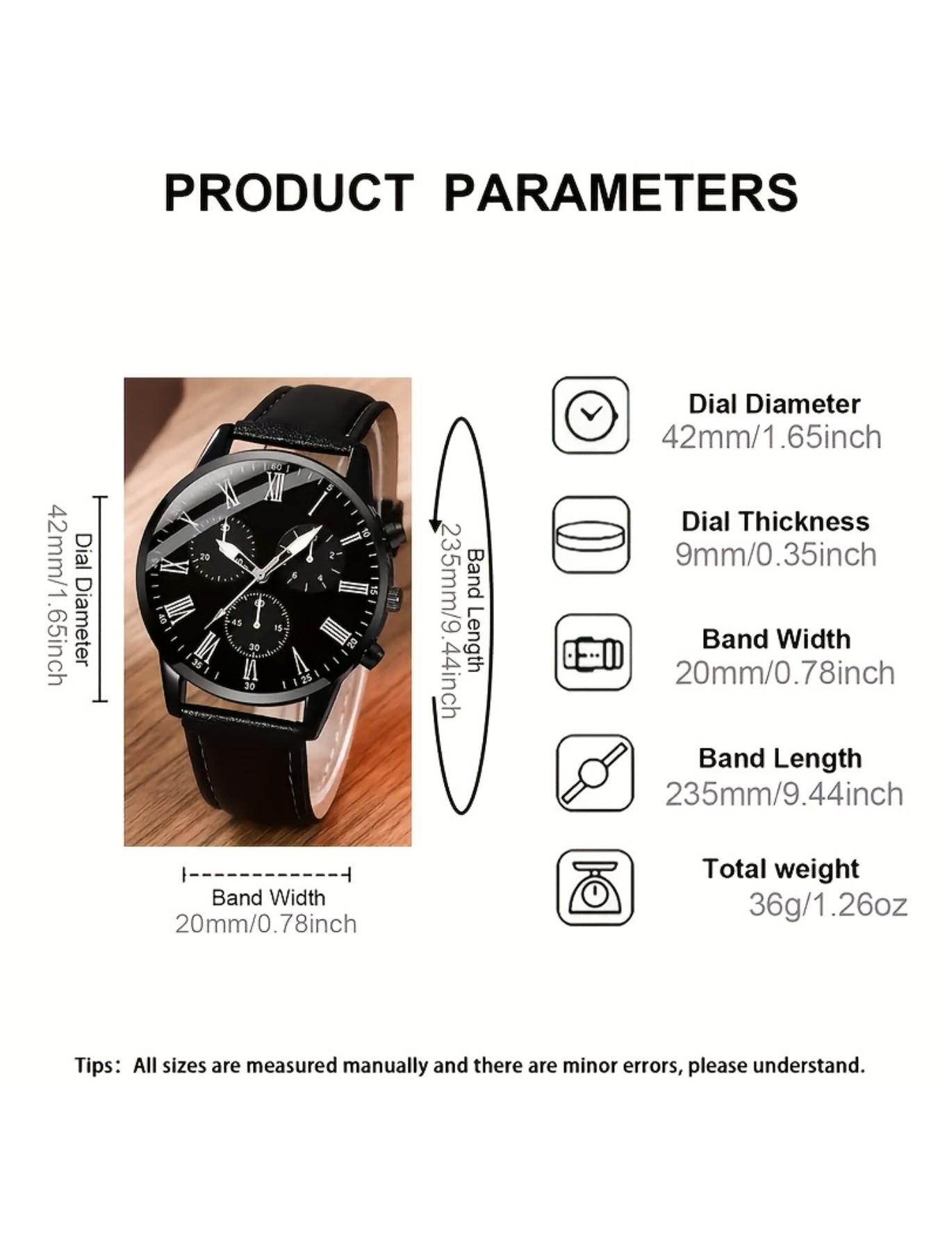Classic Quartz Watch Set with Wallet, Analog Display, Zinc Alloy Material, Perfect for Weddings, Birthdays, Anniversaries, Business Men's Accessories