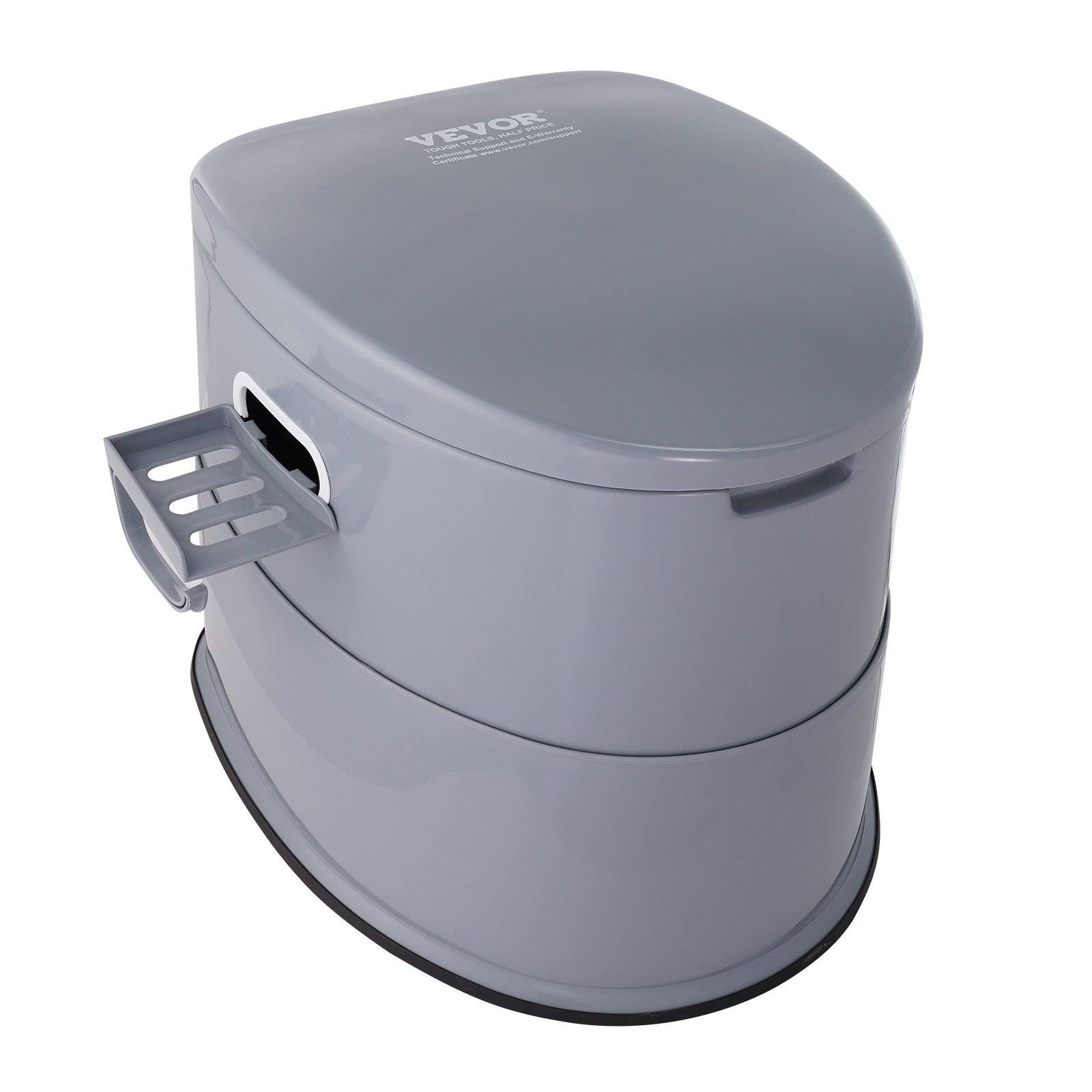 VEVOR Polypropylene (PP Plastic) Portable Camping Toilet, 300 lbs Capacity Porta Potty with 1.3 Gal Detachable Inner Bucket, Removable Washable Paper Holder, Non-Slip Commode, Double Cover, Side Handles, Odorless for Adults/Kids, Camping/Travel VEVOR Polypropylene (PP Plastic) Portable Camping Toilet, 300 lbs Capacity Porta Potty with 1.3 Gal Detachable Inner Bucket, Removable Washable Paper Holder, Non-Slip Commode, Double Cover, Side Handles, Odorless for Adults/Kids, Camping/Travel