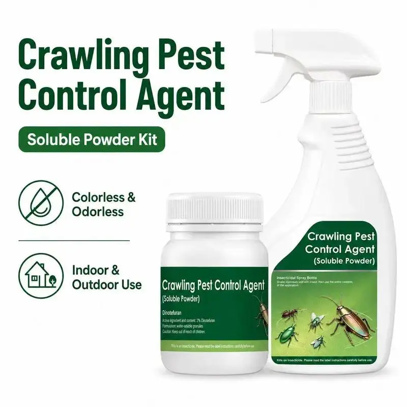 Multi-Surface Household Pest Control Agent Kit with Roach Gel Bait - Indoor-Outdoor Bug Control Solutions for American Cockroaches, Ants, Spiders, Fruit Flies - Family-Friendly Natural Repellent for Cockroach Concentrate & Roach Problem Solution