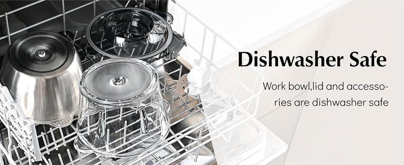 Kitchen in the box Food Processors 400W Small Electric Meat Grinder & Food Chopper with 2 Bowls & 2 Bi-Level Blades for Meat, Fish, Vegetable & Baby Food