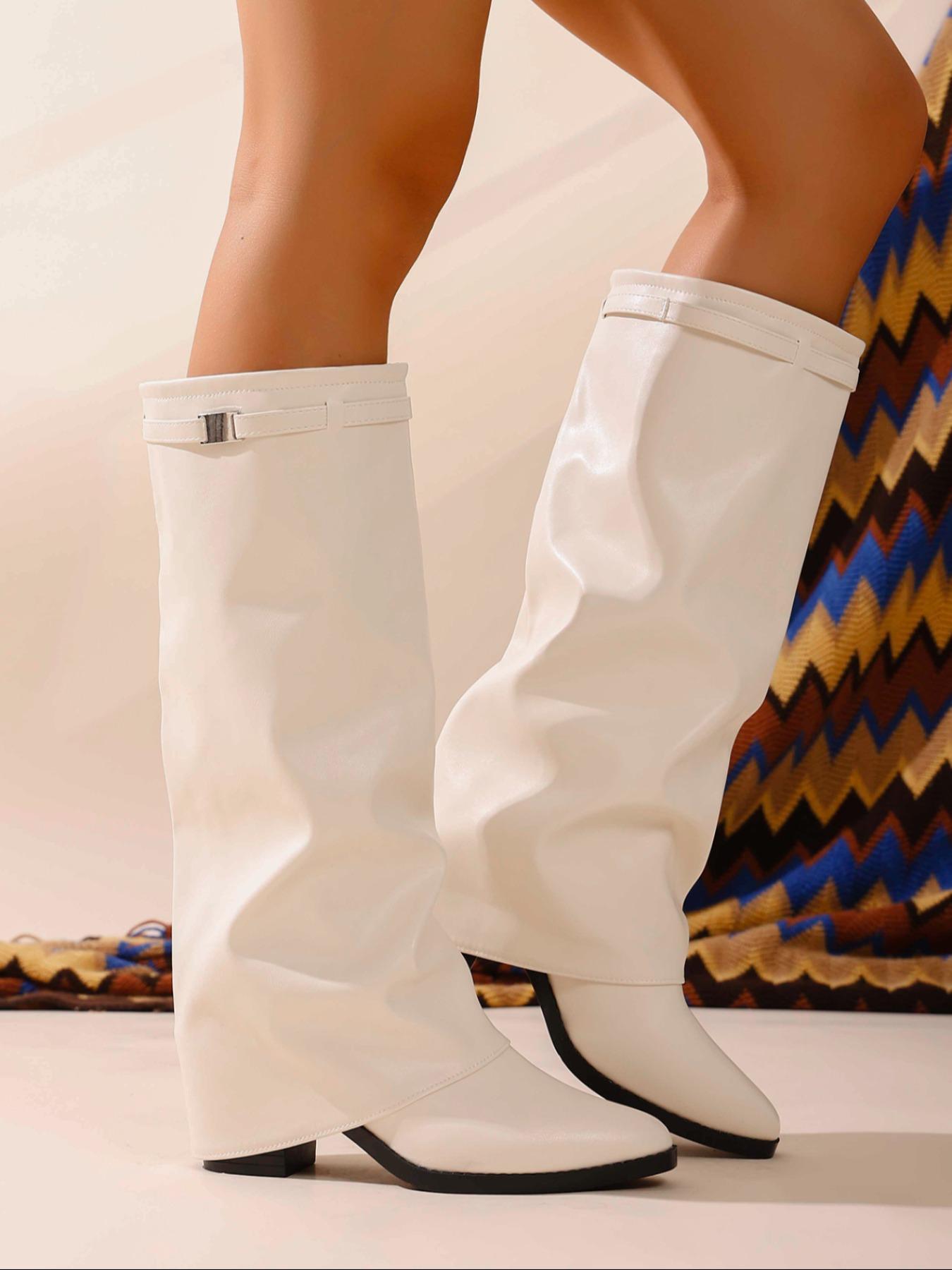 Women's Flared Thigh-High Boots, Fashionable Comfort Design, Perfect for Casual & Party, Durable Material, Multifunctional Style