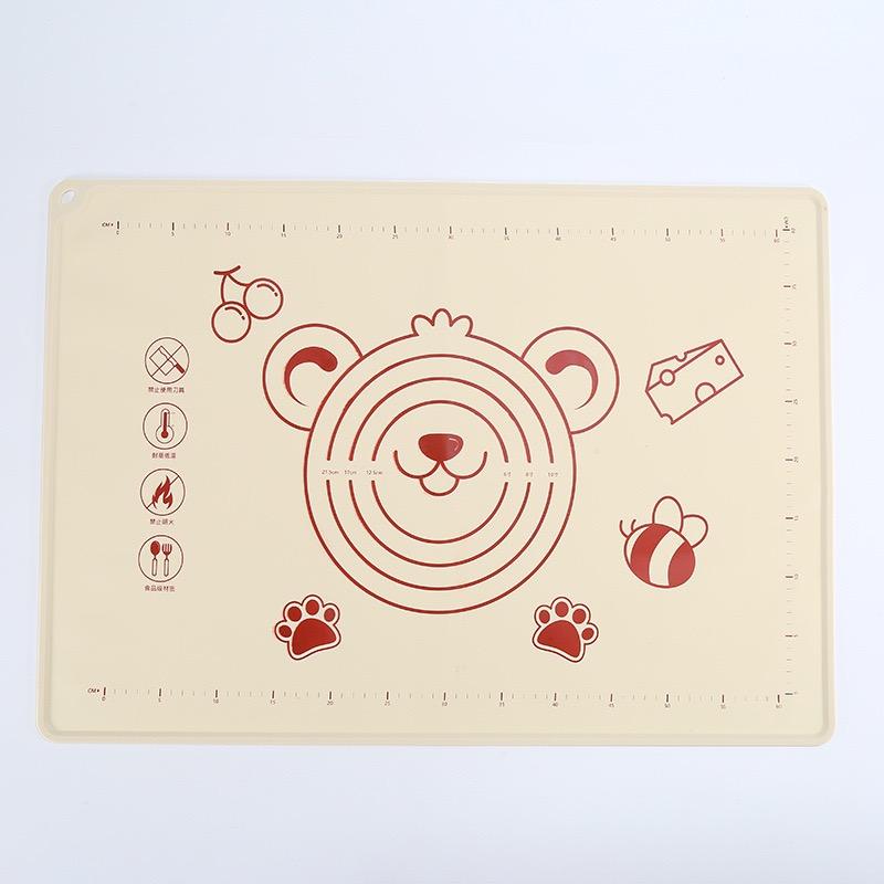 Thick Silicone Baking Mat Dough Rolling Mat, Large Size Baking Pad with Ruler, Non-Stick Kitchen Counter Mat, Food Grade, Heat Resistant, Easy Clean