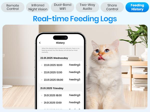 Frienhund by Apasiri Smart Cat Feeder for Busy Cat Owners 2K Camera Night Vision Remote Feeding 7L Large Capacity Easy to Clean For Cats and Dogs