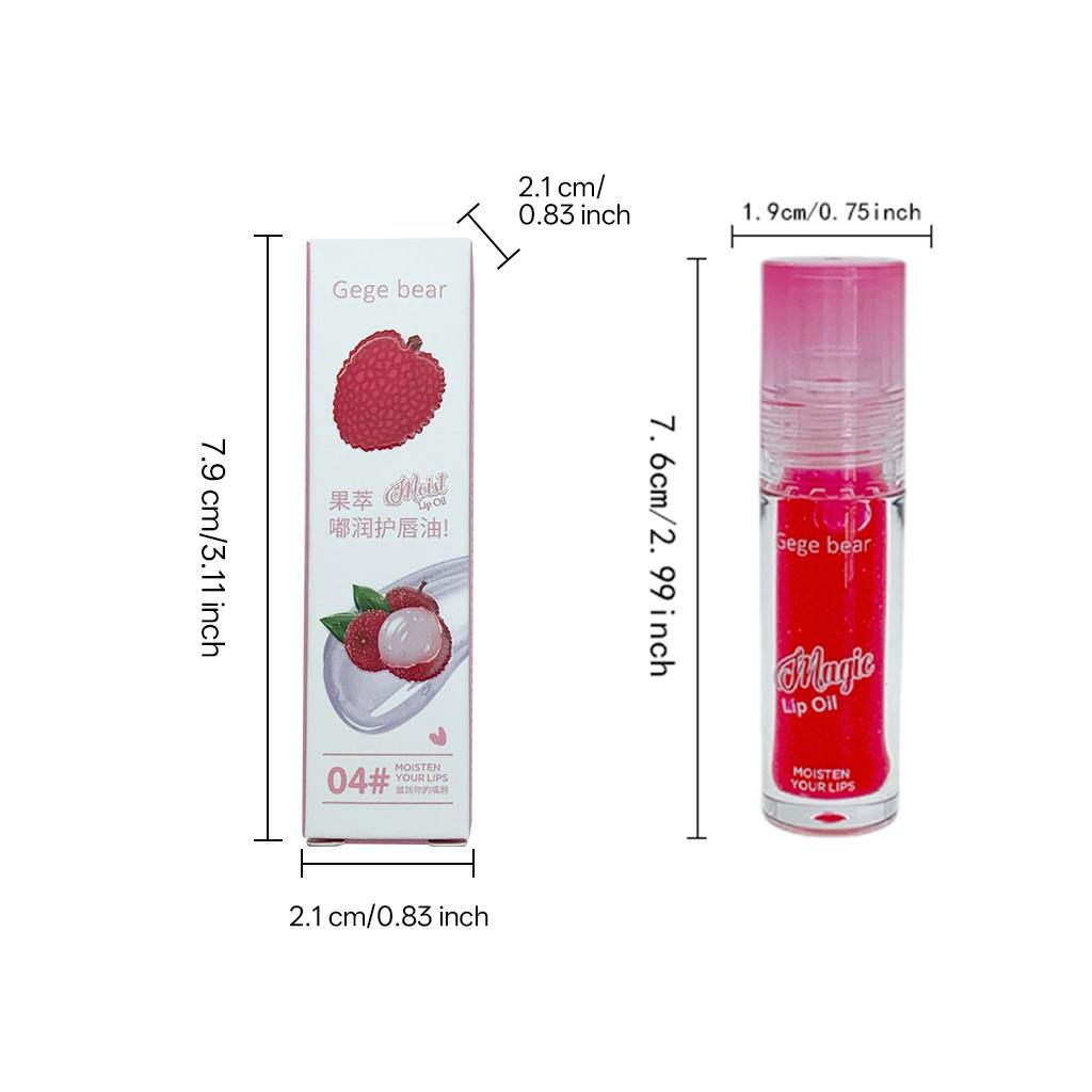 6 Colors Glossy Lip Oil, Hydrating & Non-Sticky, Perfect for Parties & Special Occasions, Ideal Gift for Girls, Single Item Pack