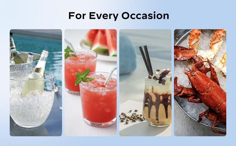 Silonn Countertop Sonic Ice Maker – Chewable Ice Machine with Self-Cleaning, 33 lbs/Day, Portable Stainless Steel Design for Home Kitchen, Includes Basket & Utensils