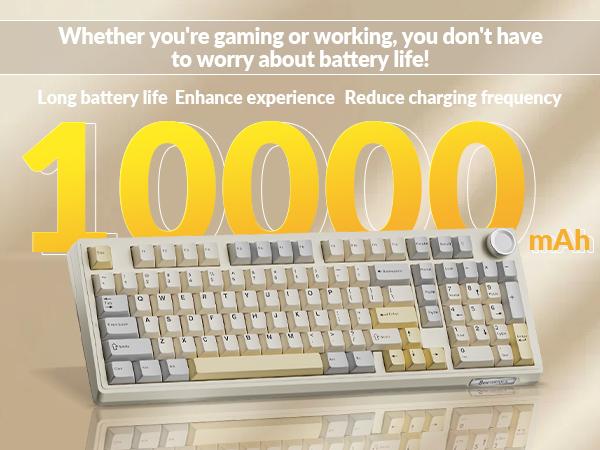 【NEW】Solakaka KI99 Pro 96% Wireless Mechanical Gaming Keyboard, RGB Backlit, Tri-Mode Hot-Swappable Gasket Structure with Knob Control, Pre-Lubed Switches, Creamy Beige White Keyboard for PC Laptop cream keyboard FallFreshness 【NEW】Solakaka KI99 Pro 96% Wireless Mechanical Gaming Keyboard, RGB Backlit, Tri-Mode Hot-Swappable Gasket Structure with Knob Control, Pre-Lubed Switches, Creamy Beige White Keyboard for PC Laptop cream keyboard FallFreshness